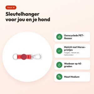 Morso sleutelhanger Key Cord Lipstick roze maat M – gerecycled – voordelen