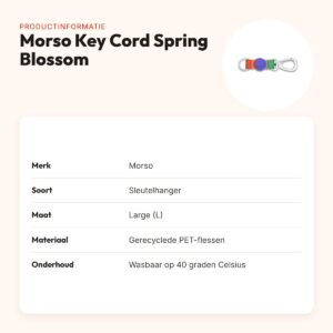 Morso sleutelhanger Key Cord Spring Blossom maat L – gerecycled – productinformatie