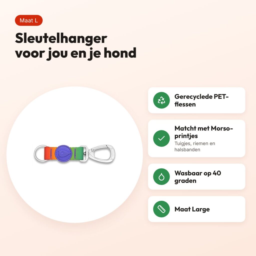 Morso sleutelhanger Key Cord Spring Blossom maat L – gerecycled – voordelen