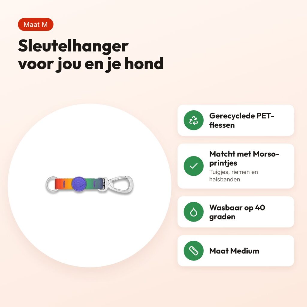 Morso sleutelhanger Key Cord Spring Blossom maat M – gerecycled – voordelen