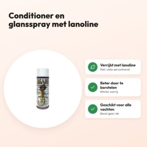 Mr Groom coat en skin conditioner en glansspray – met lanoline – voordelen