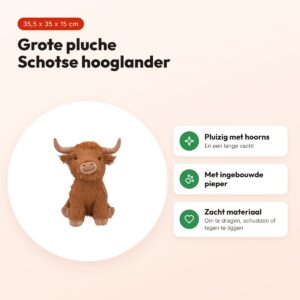 Multipet hondenknuffel Schotse hooglander pluche 35,5 x 35 x 15 cm – voordelen