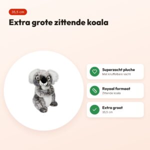 Multipet koala zittend 35,5 cm – extra groot pluche hondenspeeltje – voordelen