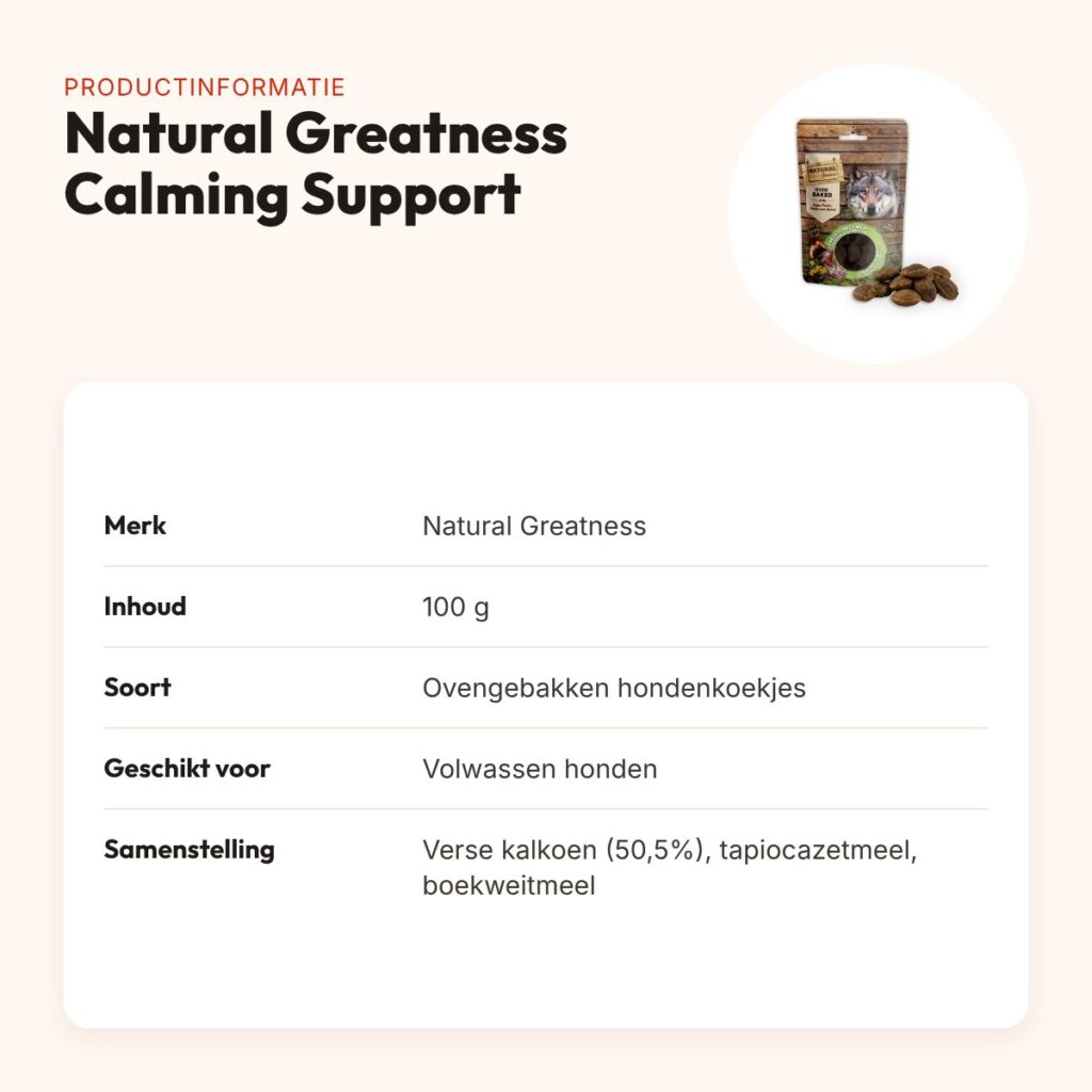 Natural Greatness Calming Support oven baked biscuits 100 g – kalmerend – productinformatie