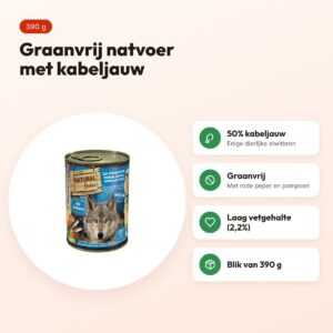 Natural Greatness hondenvoer kabeljauw, rode peper en pompoen 390 g – voordelen