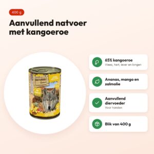 Natural Greatness hondenvoer kangoeroe en ananas 400 g – aanvullend natvoer – voordelen