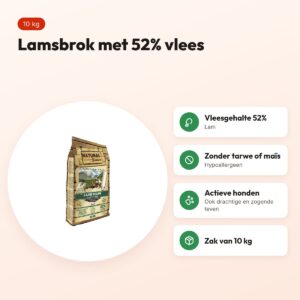Natural Greatness hondenvoer Lamb Recipe lam 10 kg – hypoallergeen – voordelen