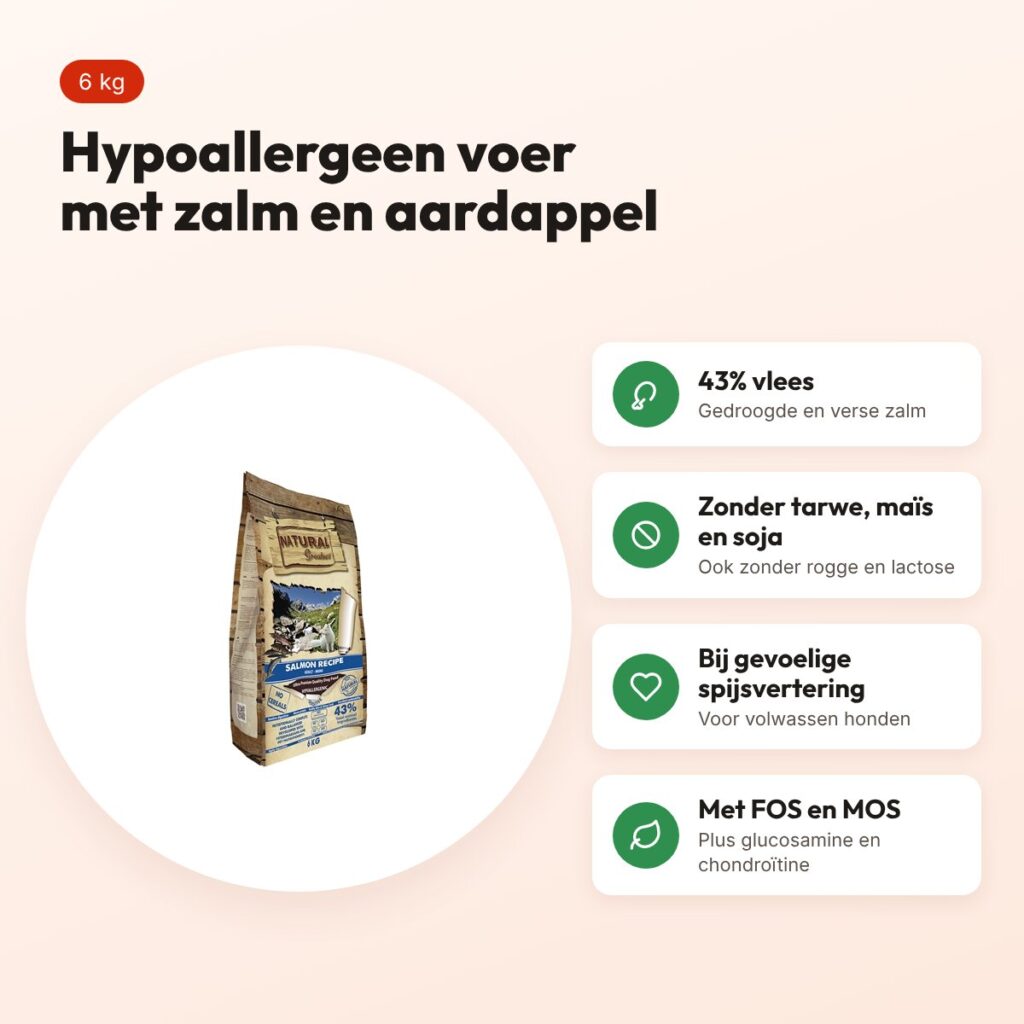 Natural Greatness hondenvoer Salmon Recipe Mini Sensitive 6 kg – zalm – voordelen