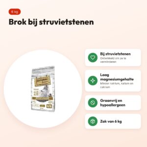 Natural Greatness hondenvoer Veterinary Diet Urinary Struvite 6 kg – voordelen