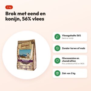 Natural Greatness hondenvoer Wild Recipe eend en konijn 2 kg – voordelen