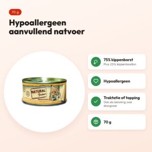 Natural Greatness kattenvoer Chicken Breast 70 g – hypoallergeen – voordelen