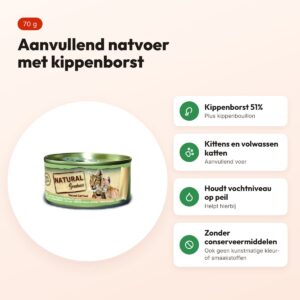 Natural Greatness kattenvoer Chicken Kitten 70 g – aanvullend natvoer – voordelen