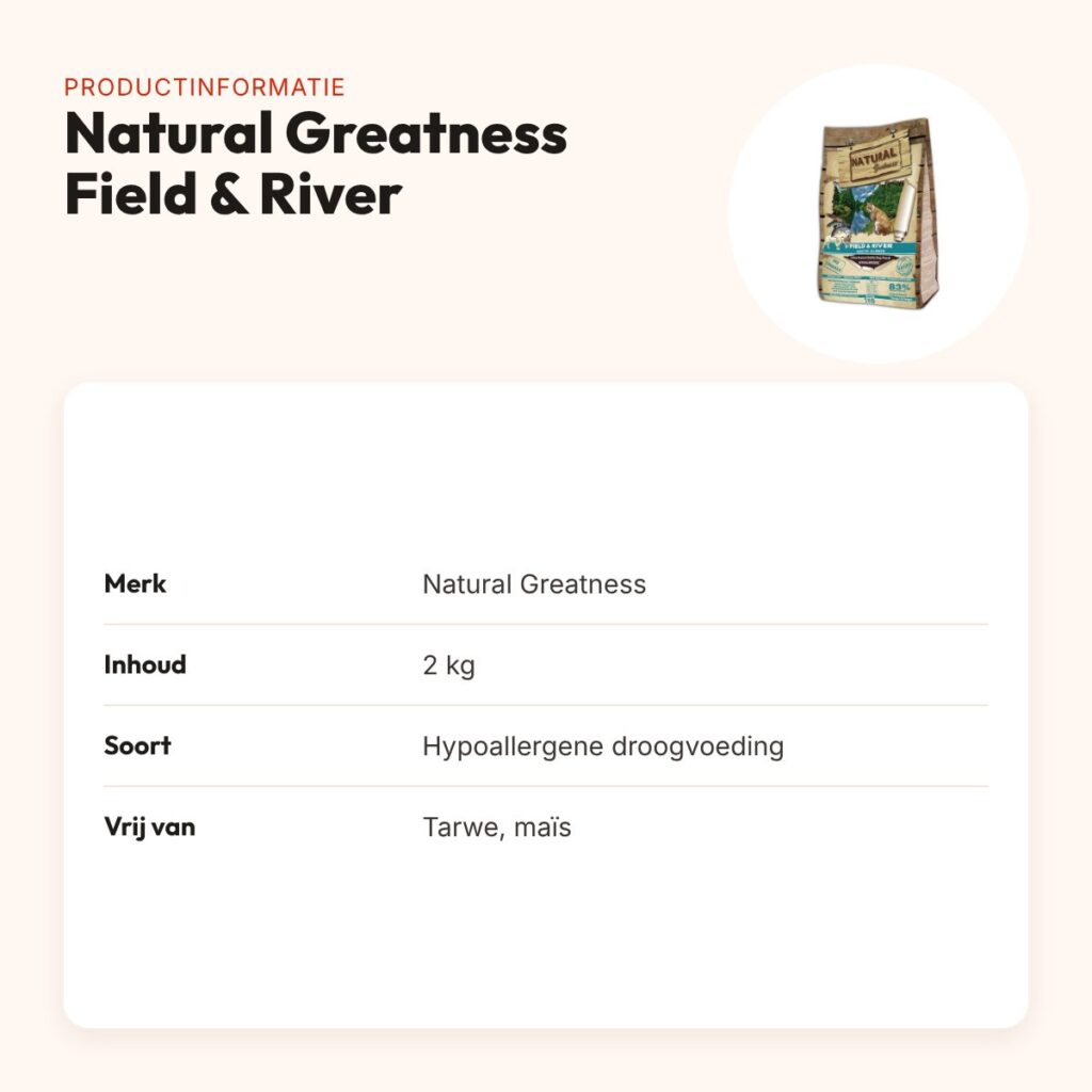 Natural Greatness kattenvoer Field & River 2 kg – hypoallergeen – productinformatie