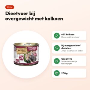 Natural Greatness kattenvoer Obesity Control Dietetic 200 g – kalkoen – voordelen