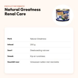 Natural Greatness kattenvoer Renal Care Dietetic Adult 200 g – productinformatie