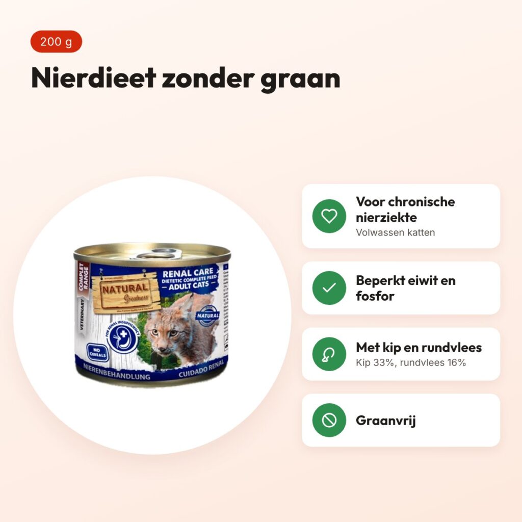 Natural Greatness kattenvoer Renal Care Dietetic Adult 200 g – voordelen