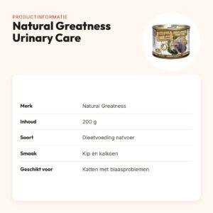 Natural Greatness kattenvoer Urinary Care Dietetic 200 g – graanvrij – productinformatie