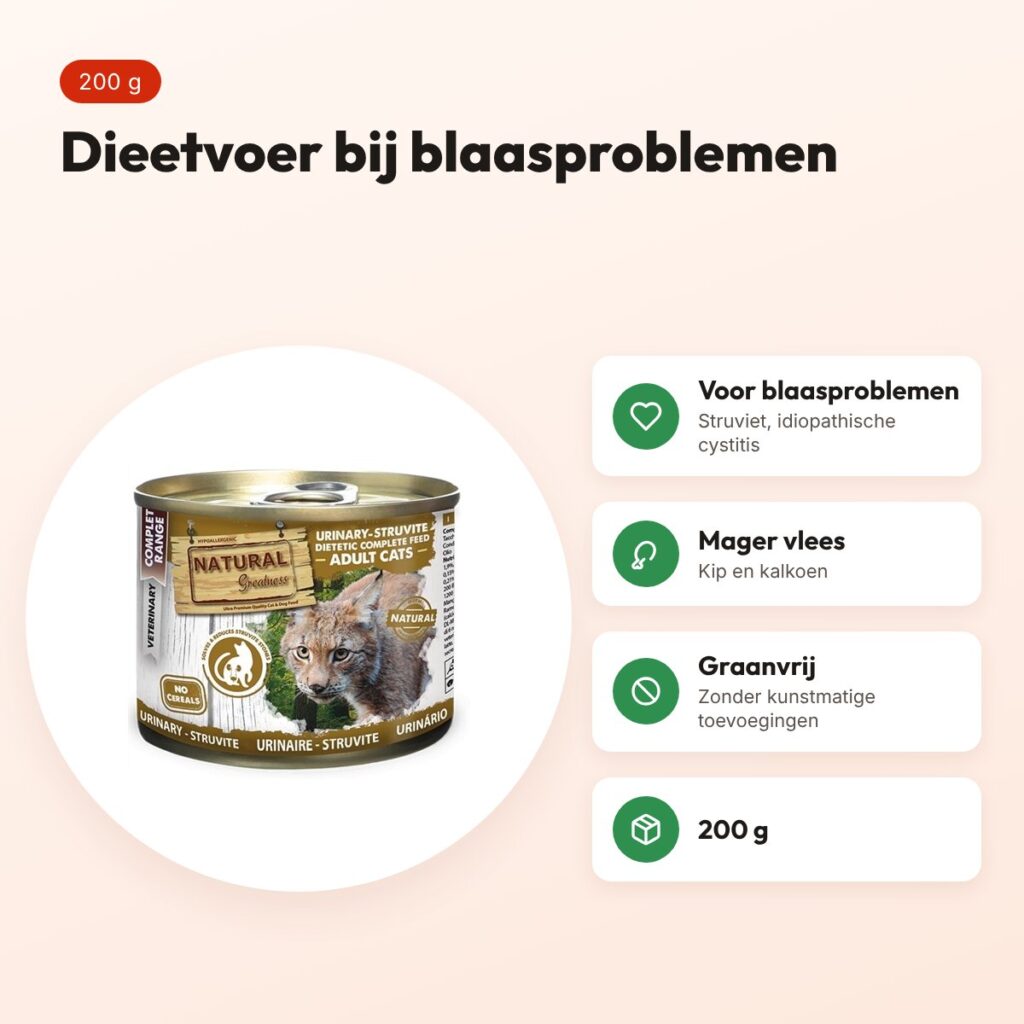 Natural Greatness kattenvoer Urinary Care Dietetic 200 g – graanvrij – voordelen