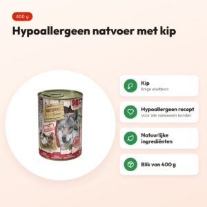 Natural Greatness Monoprotein hondenvoer kip 400 g – hypoallergeen – voordelen