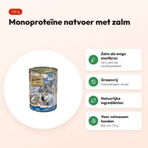 Natural Greatness Monoprotein hondenvoer zalm 170 g – graanvrij – voordelen