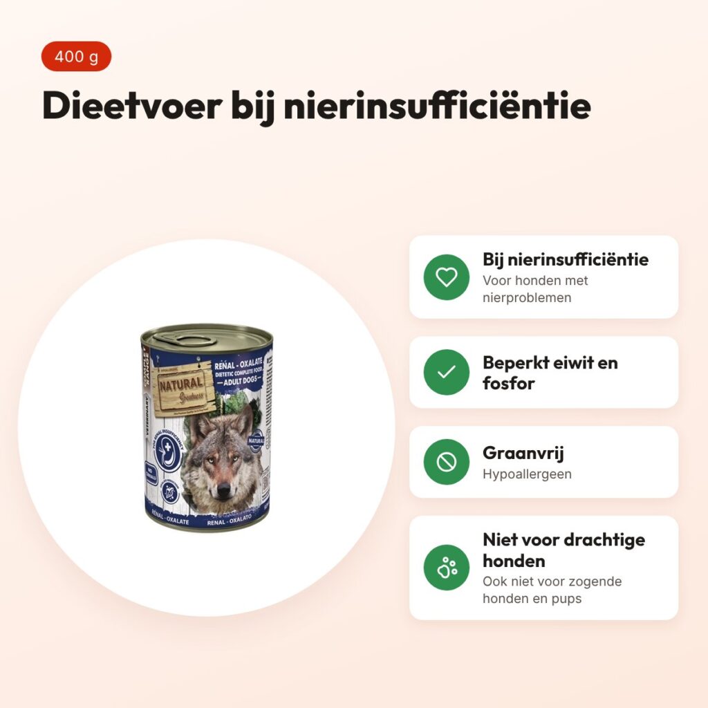 Natural Greatness Veterinary Diet hondenvoer Renal Oxalate Adult 400 g – voordelen