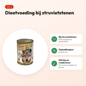 Natural Greatness Veterinary Diet hondenvoer Urinary-Struvite 400 g – voordelen
