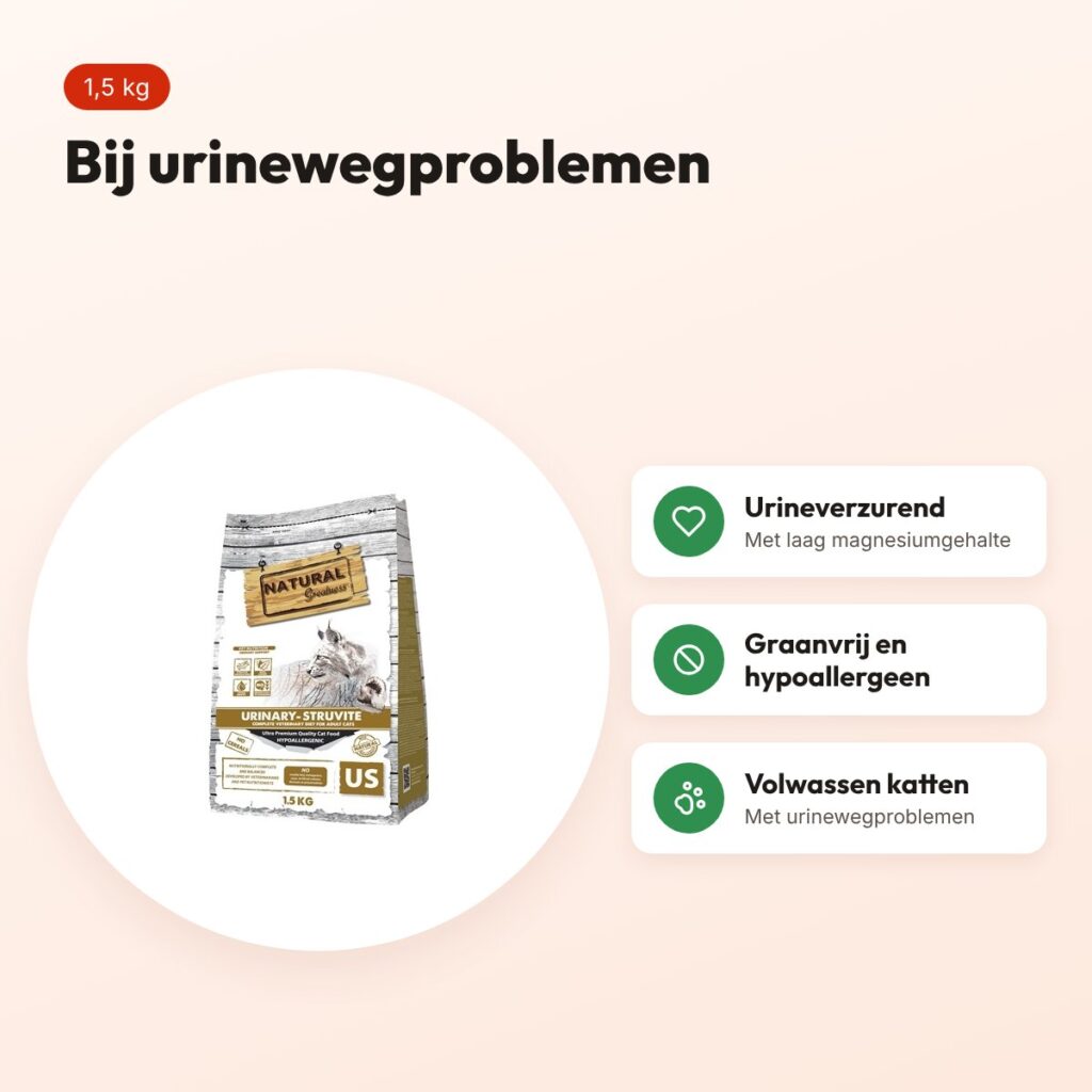 Natural Greatness Veterinary Diet kattenvoer Struvite 1,5 kg – voordelen