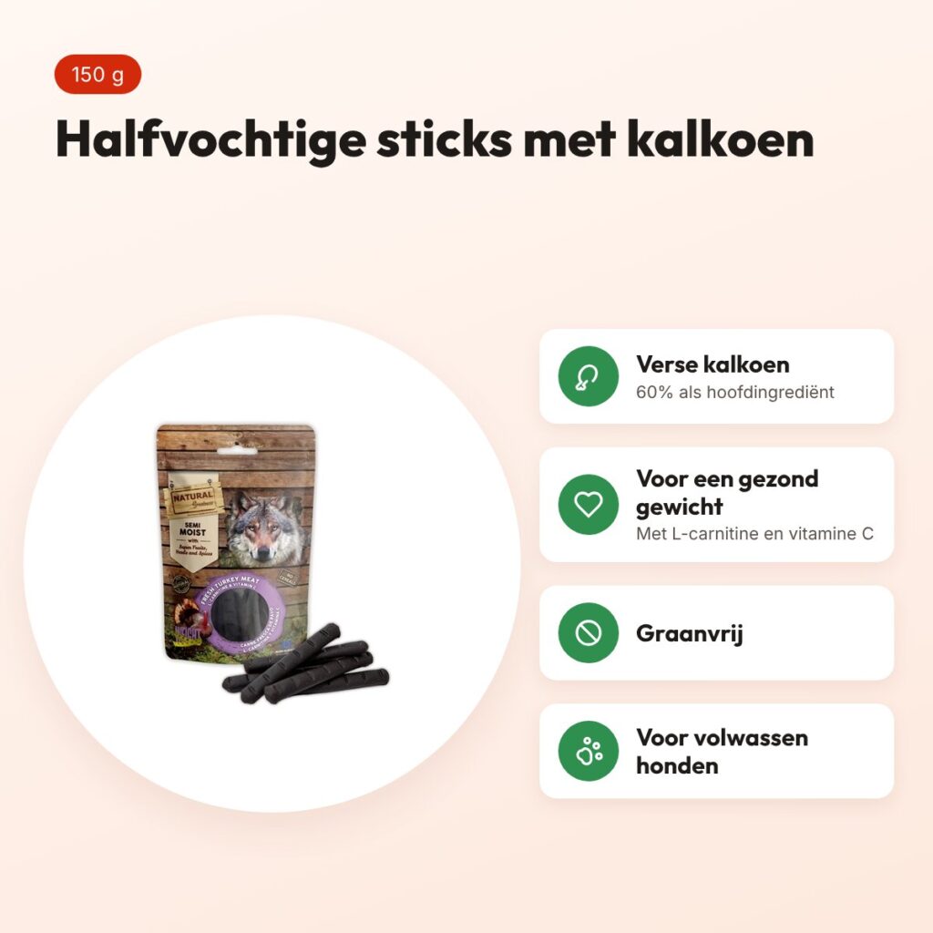 Natural Greatness Weight Support semi-moist sticks 150 g – voordelen
