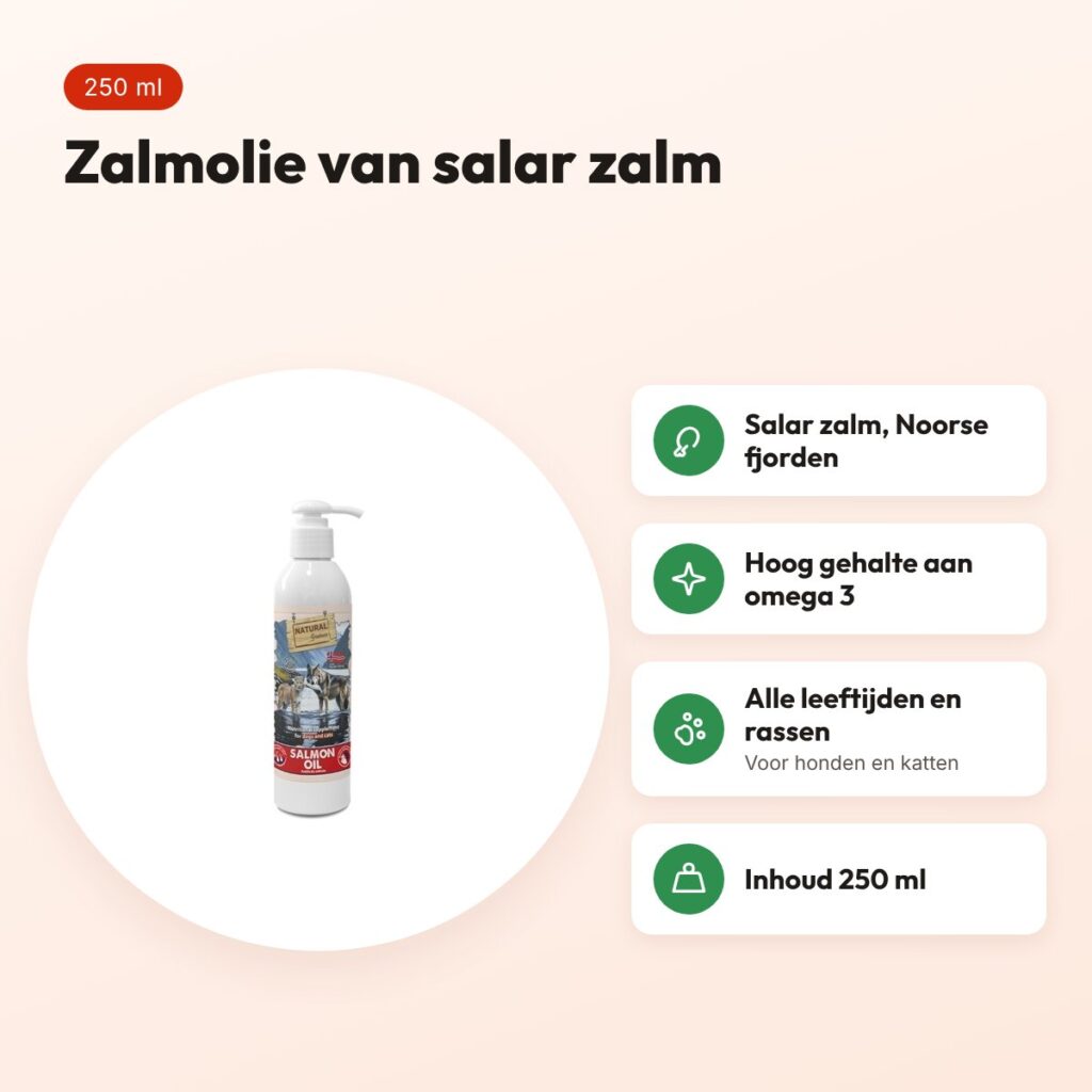 Natural Greatness zalmolie 250 ml – voor honden en katten – voordelen