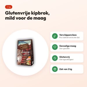 Natural Woodland hondenvoer Country Diet 2 kg – kip, glutenvrij – voordelen