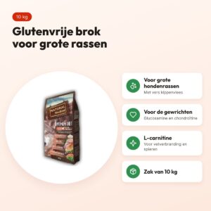Natural Woodland hondenvoer Optimum Large Breed Diet 10 kg – glutenvrij – voordelen