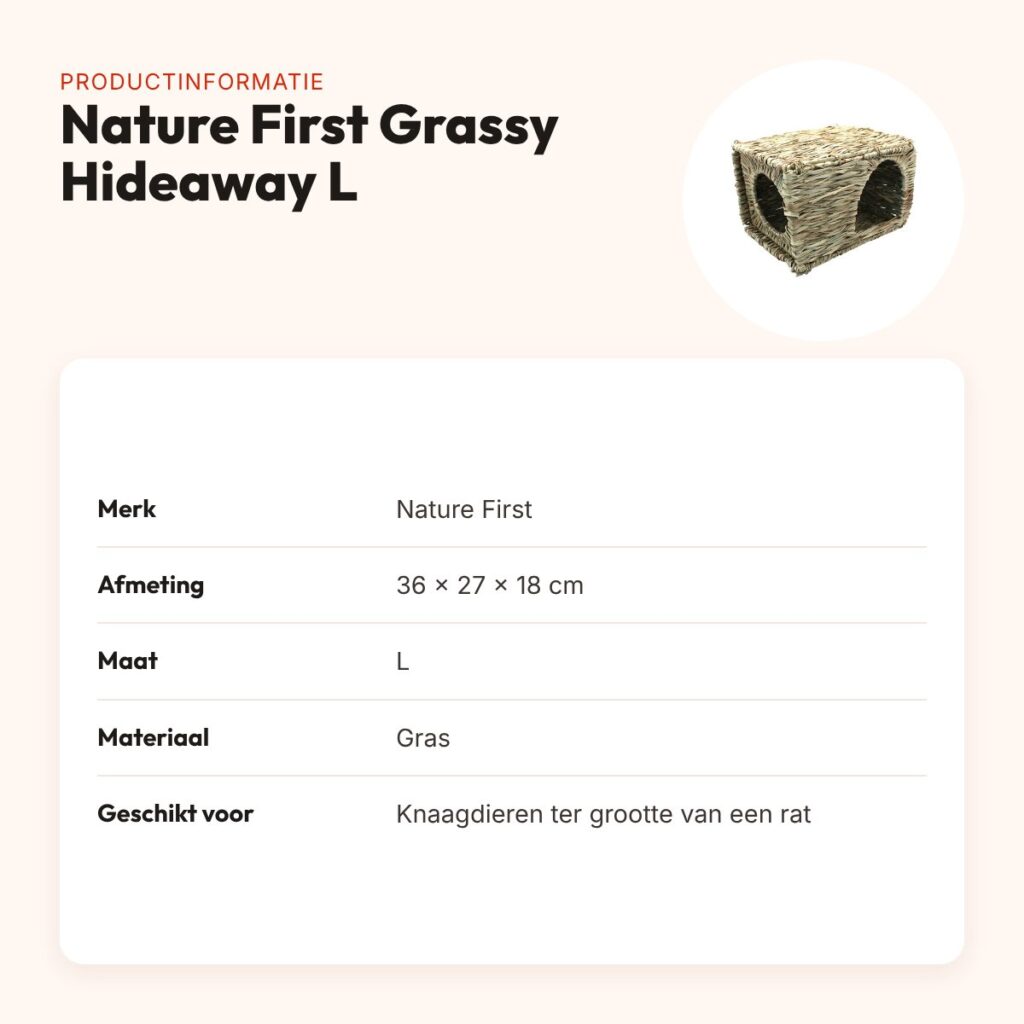 Nature First Grassy Hideaway Large 36 x 27 x 18 cm – grashuisje – productinformatie