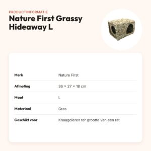 Nature First Grassy Hideaway Large 36 x 27 x 18 cm – grashuisje – productinformatie