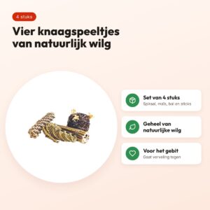 Nature First Wilg Mega Pack 4 stuks – spiraal, maïs, bal en sticks – voordelen