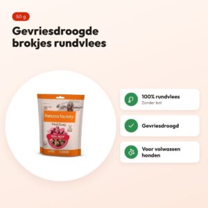 Natures Variety Freeze Dried Chunks rund 50 g – gevriesdroogd – voordelen