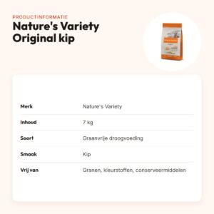 Natures Variety kattenvoer Original Kip 7 kg – graanvrij – productinformatie