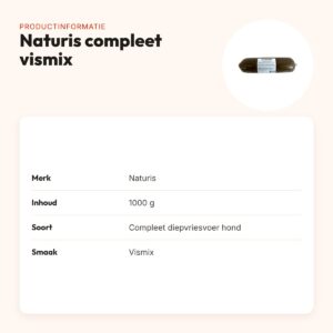 Naturis compleet vismix hondenvoer 1000 g – diepgevroren – productinformatie