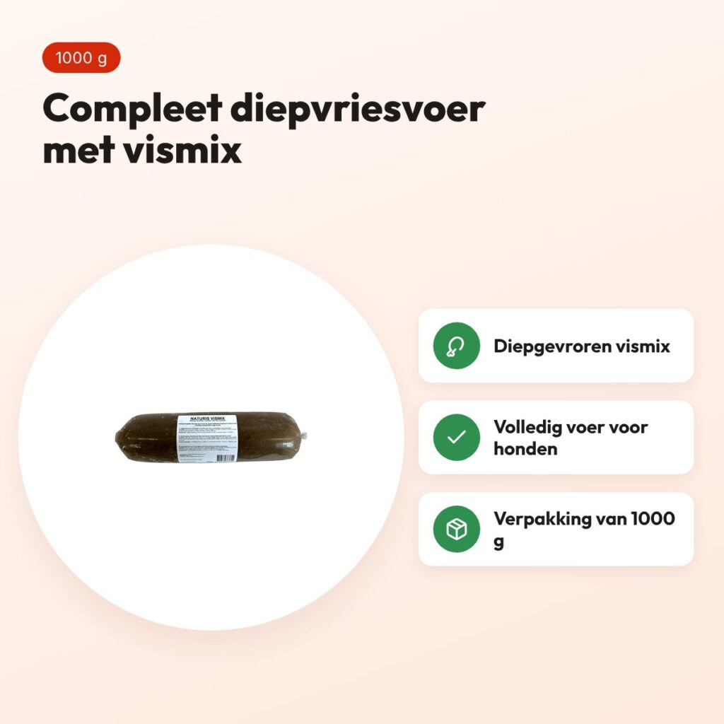 Naturis compleet vismix hondenvoer 1000 g – diepgevroren – voordelen