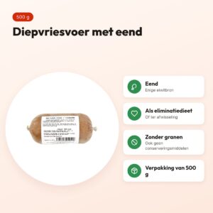 Naturis eend hondenvoer 500 g – diepgevroren – voordelen