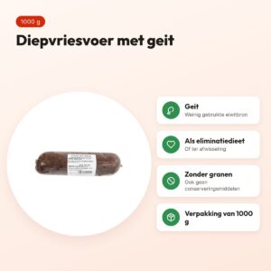 Naturis geit hondenvoer 1000 g – diepgevroren, eliminatiedieet – voordelen