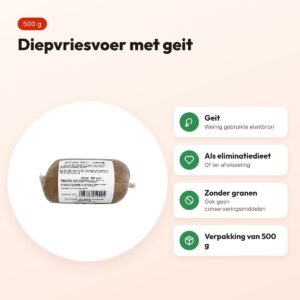 Naturis geit hondenvoer 500 g – diepgevroren, eliminatiedieet – voordelen