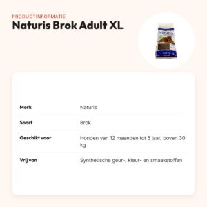 Naturis hondenvoer brok Adult XL – grote rassen – productinformatie