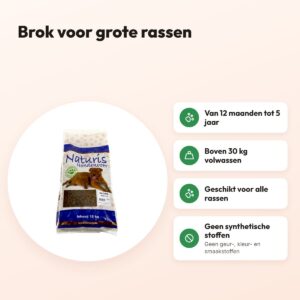Naturis hondenvoer brok Adult XL – grote rassen – voordelen