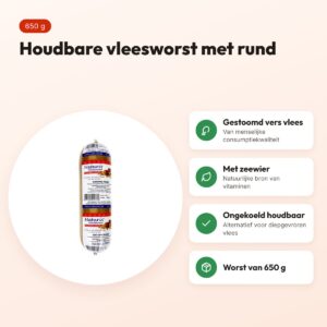 Naturis hondenvoer houdbaar rund 650 g – gestoomd vers vlees met zeewier – voordelen