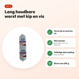 Naturis hondenvoer houdbaar vismix 650 g – lang houdbare worst – voordelen