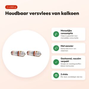 Naturis houdbaar hondenvoer kalkoen 650 g – multipack 2 stuks – voordelen