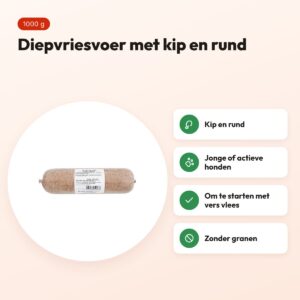 Naturis kip en rund hondenvoer 1000 g – diepgevroren – voordelen