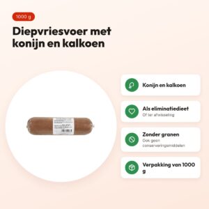 Naturis konijn en kalkoen hondenvoer 1000 g – diepgevroren – voordelen