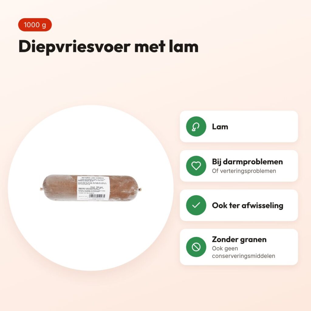 Naturis lam hondenvoer 1000 g – diepgevroren – voordelen