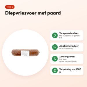Naturis paard hondenvoer 1000 g – diepgevroren – voordelen